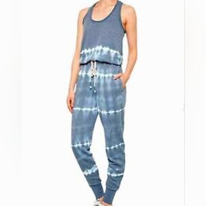 YOUNG FABULOUS AND BROKE TERRY JERSEY ROMPER TIE DYE RACER BACK